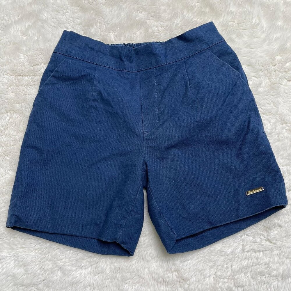 Pili Carrera Boy's Navy Blue Cotton Bermuda Elastic Waist Shorts Size 3